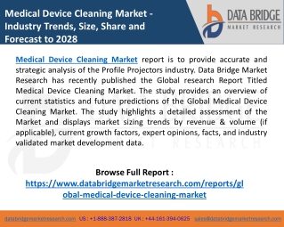 Medical Device Cleaning Market Share, Competitive Analysis, Trends, Growth