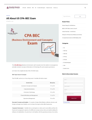 All About US CPA-BEC Exam