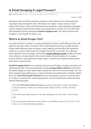 1Is Email Scraping A Legal Process