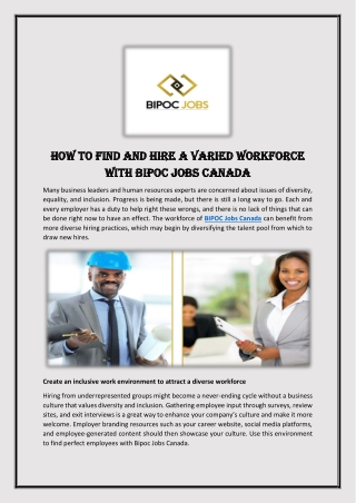 How to Find and Hire a Varied Workforce with Bipoc Jobs Canada