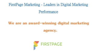 We are an award-winning digital marketing agency.