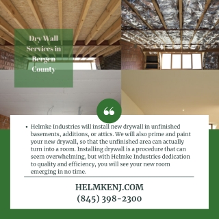 Dry Wall Services in Bergen County