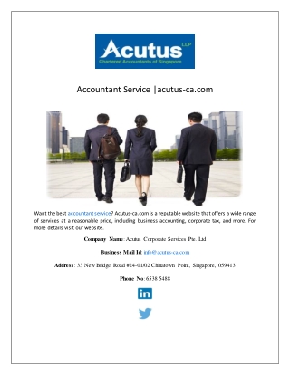 Accountant Service |acutus-ca.com