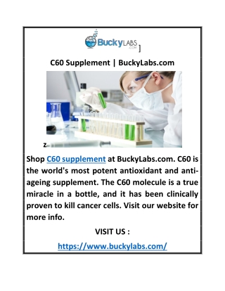 C60 Supplement | BuckyLabs.com