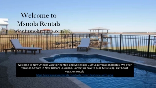 Mississippi gulf coast vacation rentals