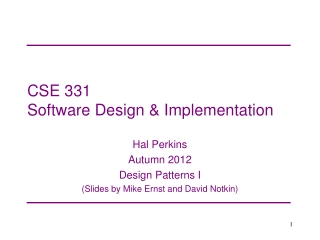 CSE 331 Software Design & Implementation