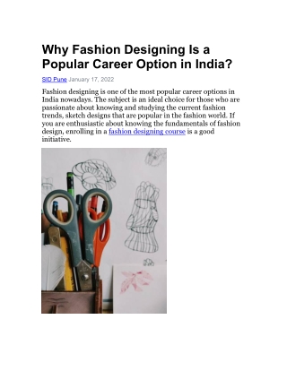why-fashion-designing-is-a-popular-career-option-in-India