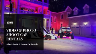 PROFESSIONAL VIDEO & PHOTO SHOOT LUXURY CAR RENTALS