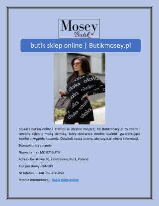 butik sklep online | Butikmosey.pl
