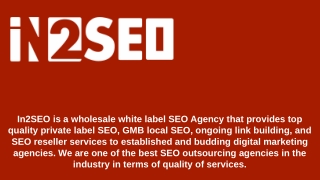 Private White Label SEO Services - In2SEO