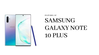 Specifications of Samsung Galaxy Note 10 Plus