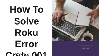 How To Solve Roku Error Code 001