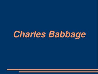 Charles Babbage