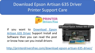 Download Epson Artisan 635 Driver - Printer Support Care