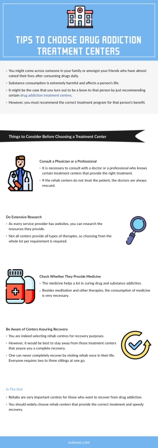 Tips To Choose Drug Addiction Treatment Centers