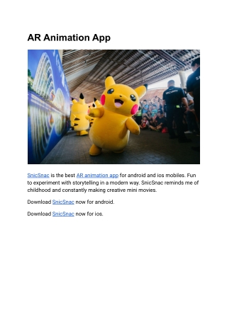 AR Animation App