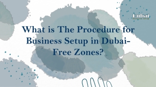 What is the Procedure for Business Setup in Dubai-Free Zones