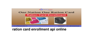 ration card enrollment api online