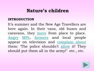 Nature’s children