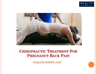 Chiropractic Treatment For Pregnancy Back Pain