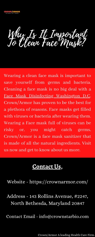 Why Is It Important To Clean Face Mask?