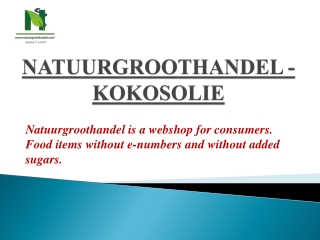 NATUURGROOTHANDEL -KOKOSOLIE