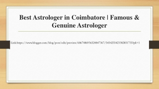 Best Astrologer in Coimbatore Famous & Genuine Astrologer