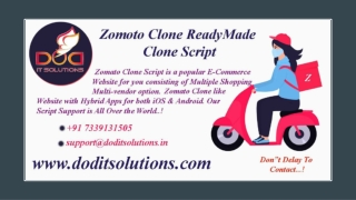 Zomoto Clone Script - Readymade Clone Script