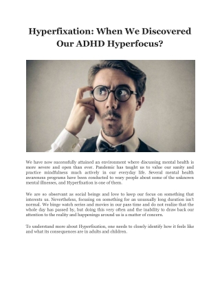 Hyperfixation_ When We Discovered Our ADHD Hyperfocus_