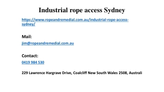 Industrial rope access Sydney: Safety and Benefits