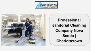 Professional Janitorial Cleaning Company Nova Scotia | Charlottetown