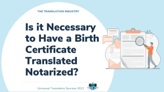 Birth Certificate Translation Notarized