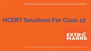 NCERT Solutions For Class 12