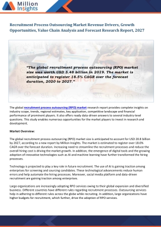 Recruitment Process Outsourcing Market