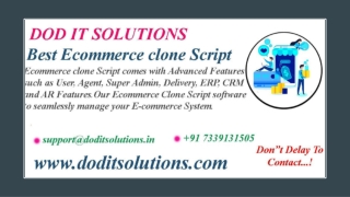 Ecommerce Clone Script - Readymade Clone Script