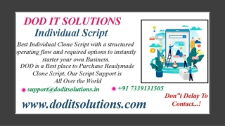 Individual Script - Readymade  Clone Script