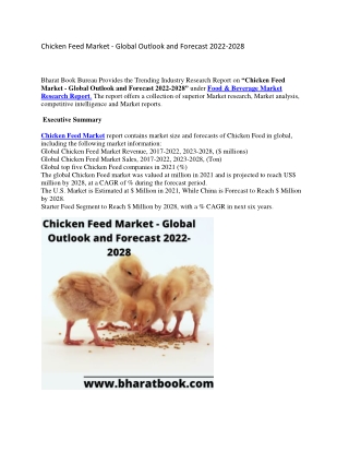 Chicken Feed Market - Global Outlook and Forecast 2022-2028-converted