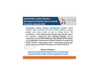 Implantable Cardiac Rhythm Management Market Research Report Growth, Share