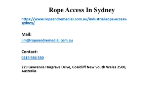 Get Perfect Solutions For Your Buildings With Rope Access in Sydney