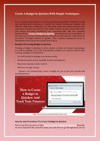Create A Budget In Quicken With Simple Techniques