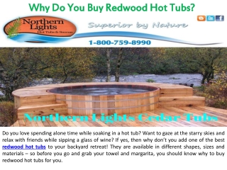 Why Do You Buy Redwood Hot Tubs