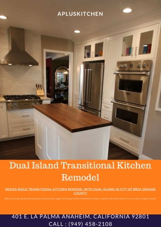 Dual Island Transitional Kitchen Remodel