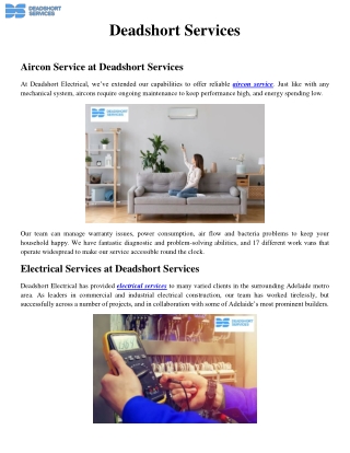 Aircon Service at Deadshort Services