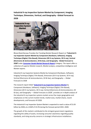 Global Industrial X-ray Inspection System Market Research Report 2021-2028
