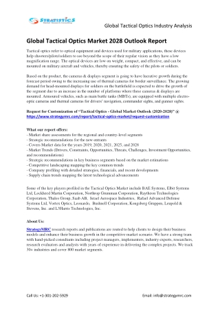 Global Tactical Optics Market Drivers, Opportunities, Developments, Revenue