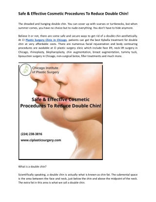 Safe & Effective Cosmetic Procedures To Reduce Double Chin!.docx