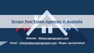 Scrape Real Estate Agencies in Australia