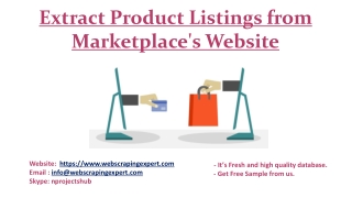 Extract Product Listings from Marketplace's Website