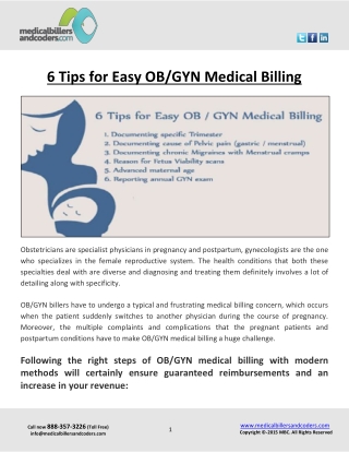 6 Tips for Easy OB/GYN Medical Billing