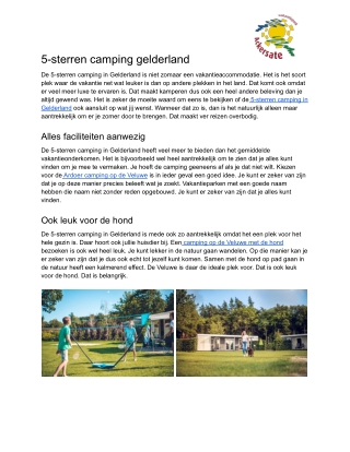5-sterren camping Gelderland